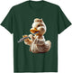 Rubber Duck Playing Flute Player Ducky Duckie T-Shirt - T-Shirt | Forest