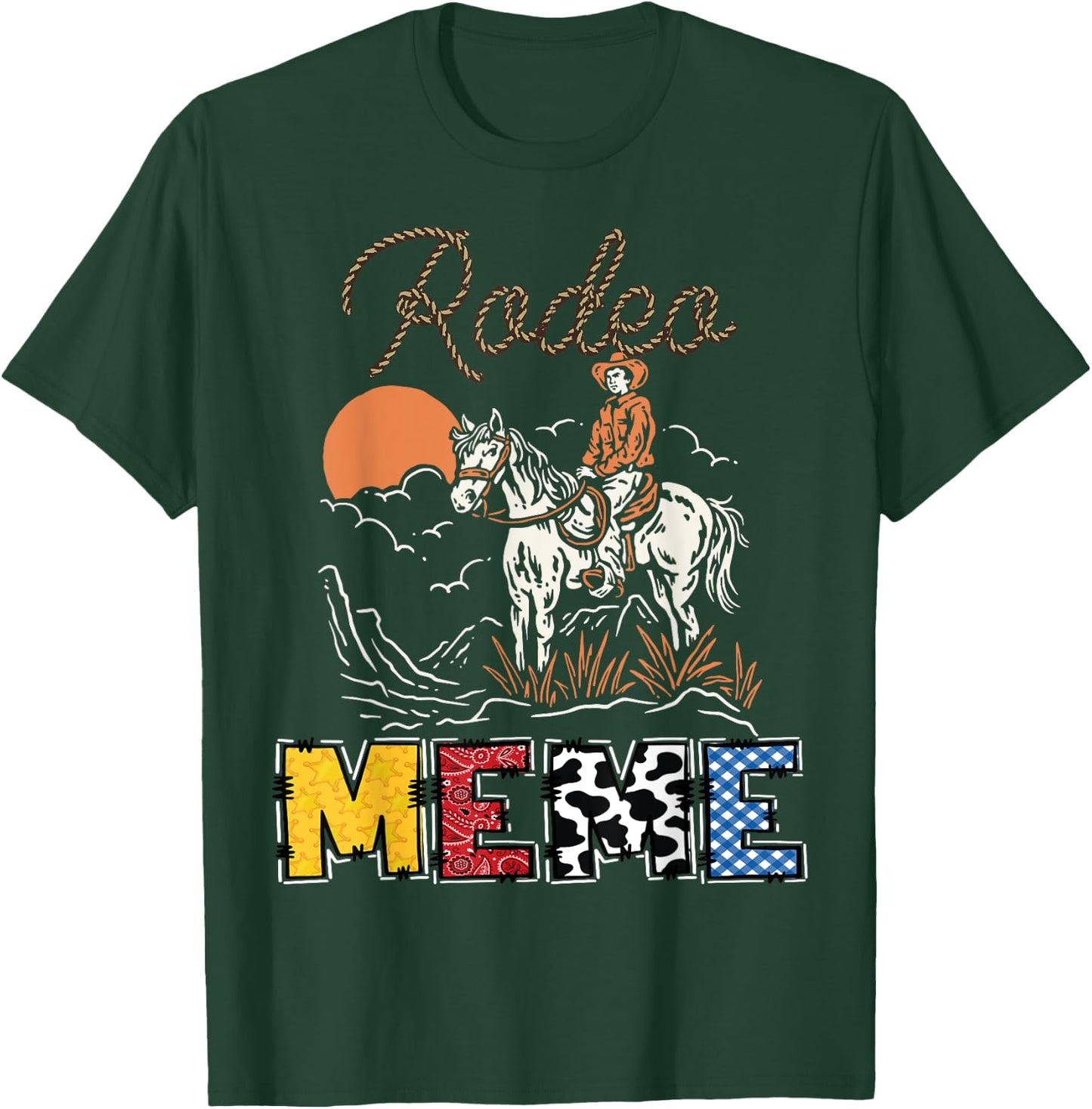 Rodeo Meme Cowboy 1St Birthday Family Matching T-Shirt - T-Shirt | Forest