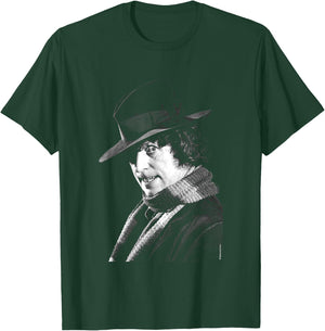 Tom Baker Side Portrait Doctor Who Black & White T-Shirt - T-Shirt | Forest