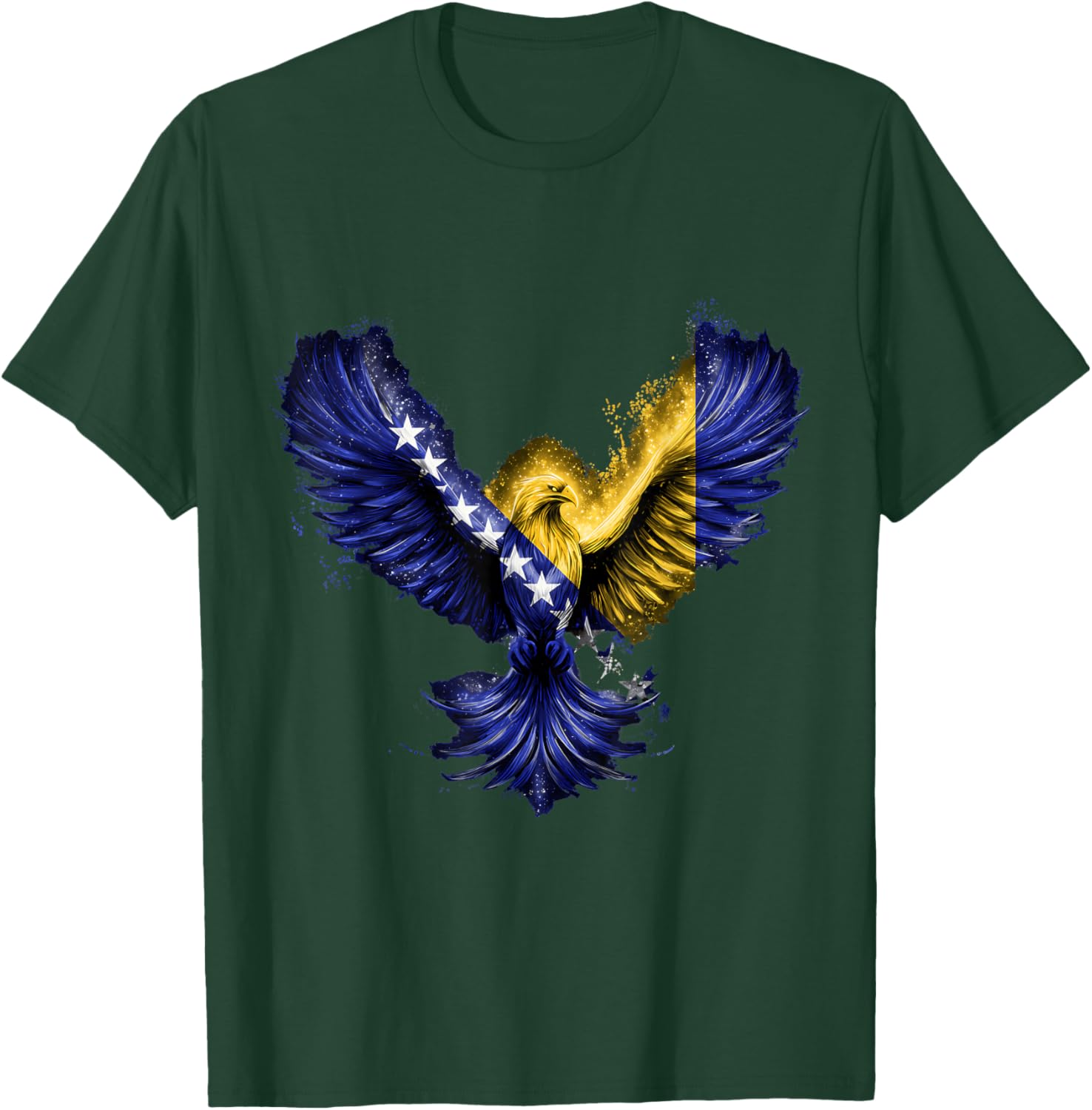 Bosnia Flag Bosnia and Herzegovina Roots T-Shirt - T-Shirt | Forest