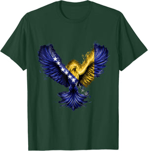 Bosnia Flag Bosnia and Herzegovina Roots T-Shirt - T-Shirt | Forest