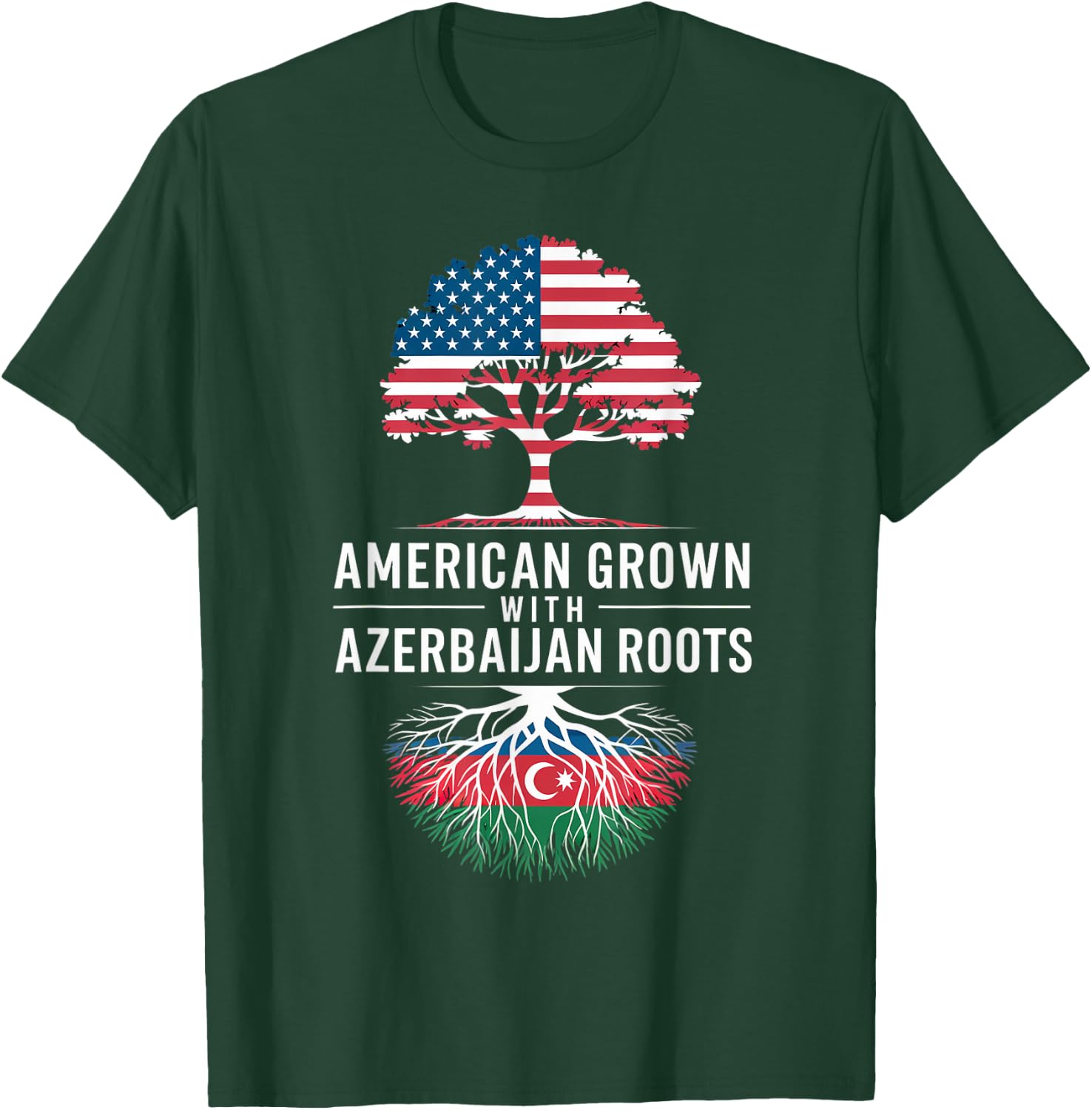 American Grown Azerbaijan Flag Azerbaijani Azerbaijan T-Shirt - T-Shirt | Forest