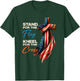 Stand for The Flag Kneel for The Cross American 4th of July T-Shirt - T-Shirt | Forest