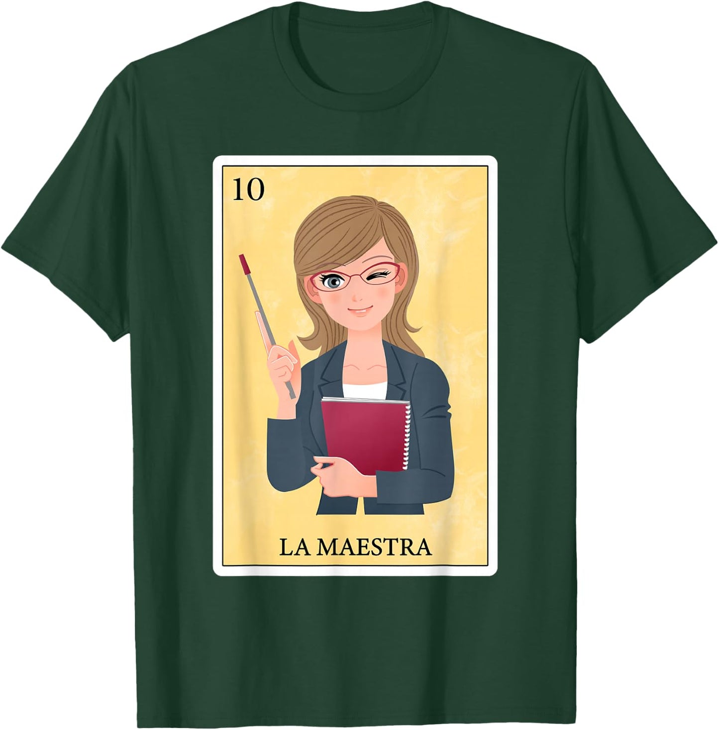 Spanish-Mexican Bingo Funny Gifts - La Maestra T-Shirt - T-Shirt | Forest