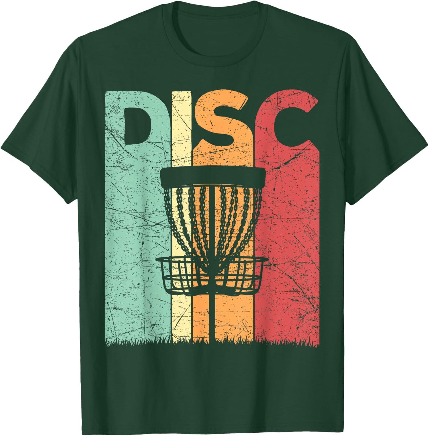 Disc Golf Vintage Frolf Retro Disc Golf Player T-Shirt - T-Shirt | Forest