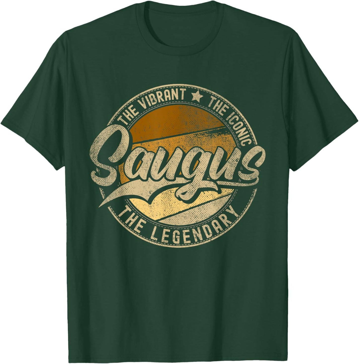 Saugus MA | Massachusetts | Vintage Distressed T-Shirt - T-Shirt | Forest