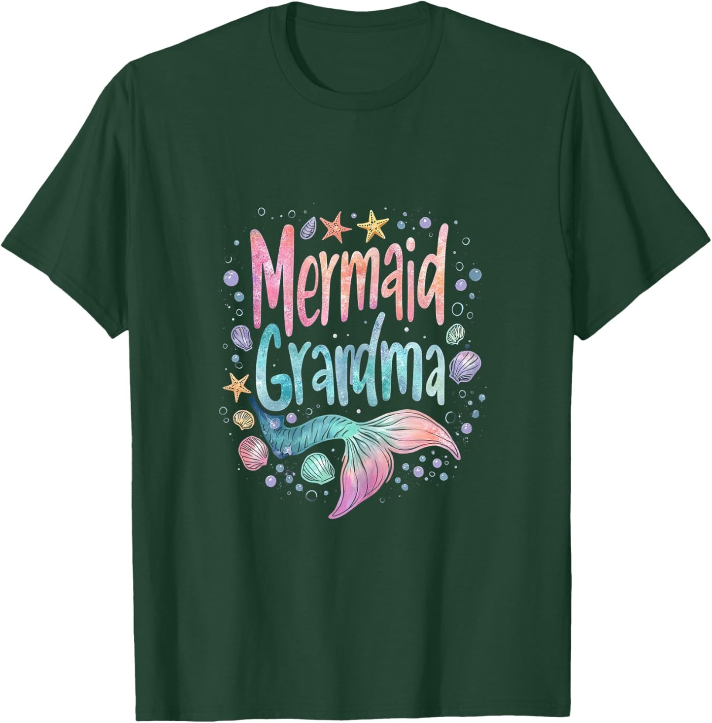 Mermaid Grandma T-Shirt - T-Shirt | Forest
