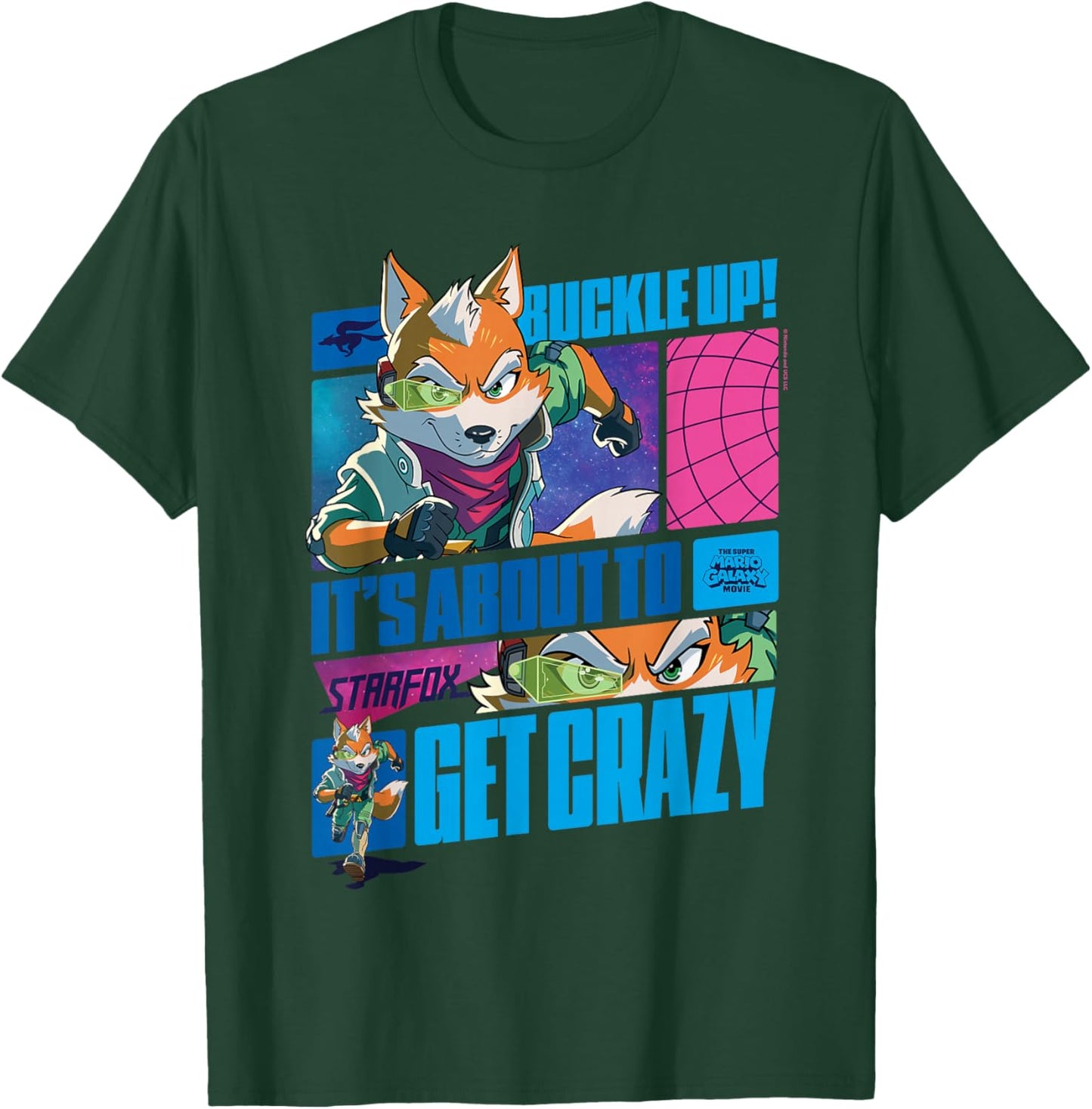 The Super Mario Galaxy Movie Starfox Buckle Up Action T-Shirt - T-Shirt | Forest