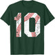 Vintage Baseball 10 Jersey Number T-Shirt - T-Shirt | Forest