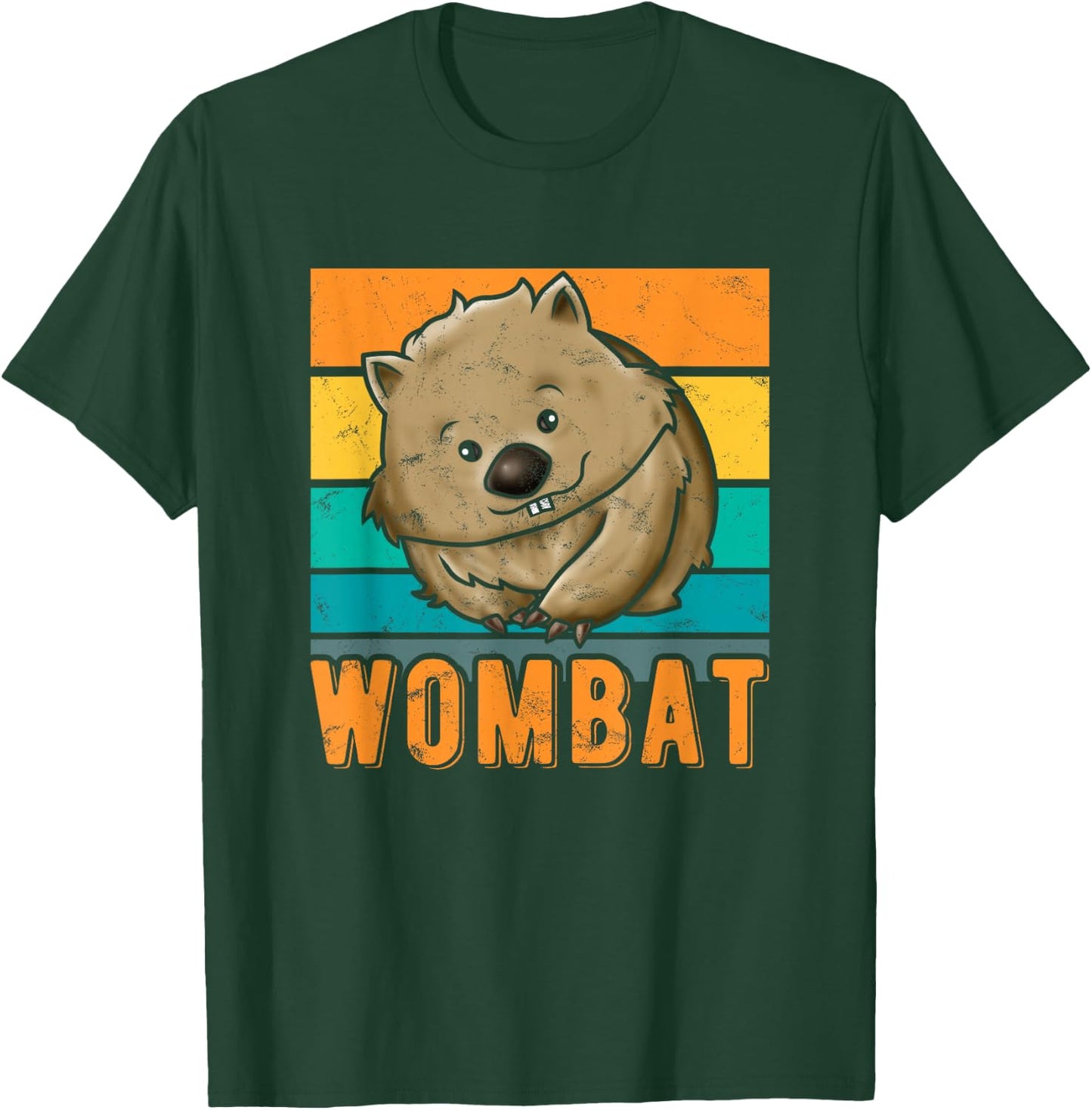 Retro Wombat T-Shirt - T-Shirt | Forest
