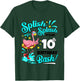 10th Birthday Flamingo 10 Years Old Pool Party Summer T-Shirt - T-Shirt | Forest