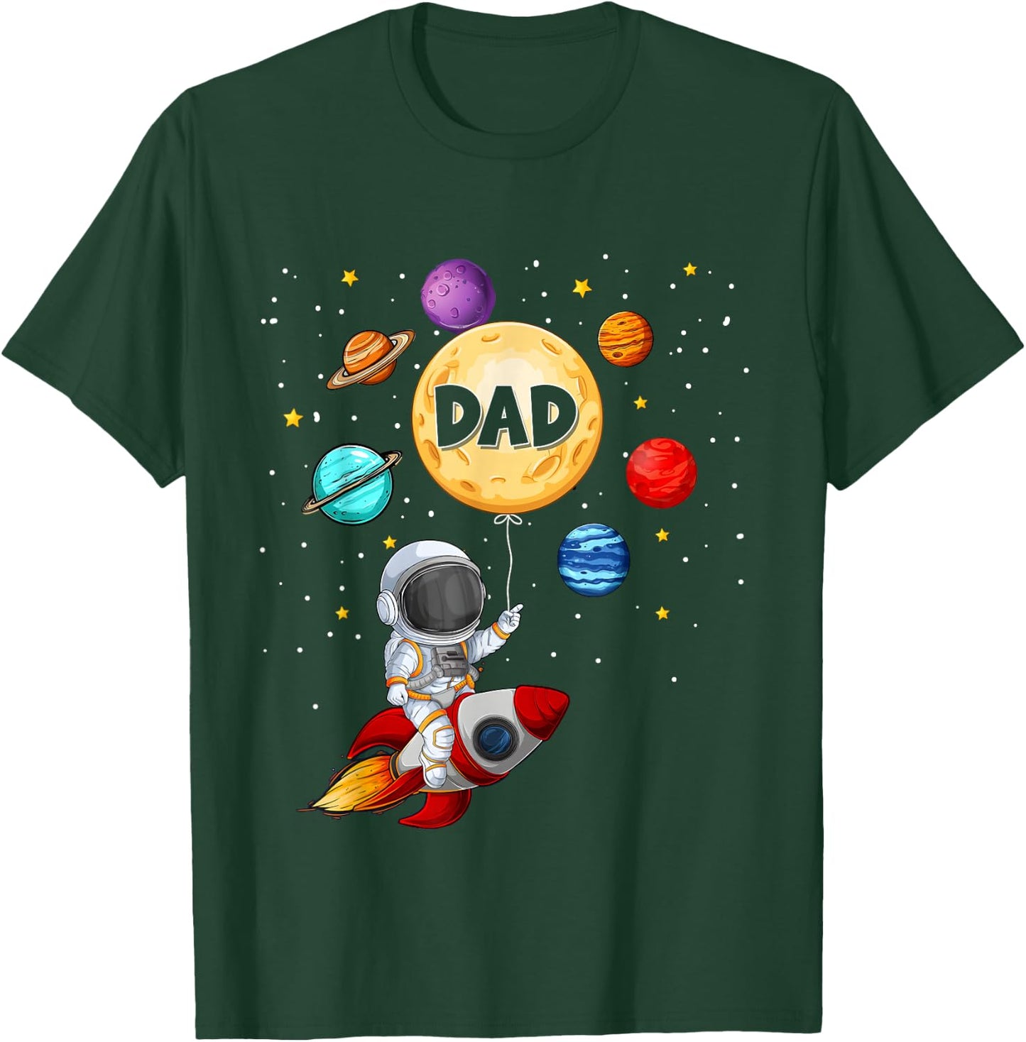Mom and Dad of The Birthday Boy Astronaut Family Matching T-Shirt - T-Shirt | Forest