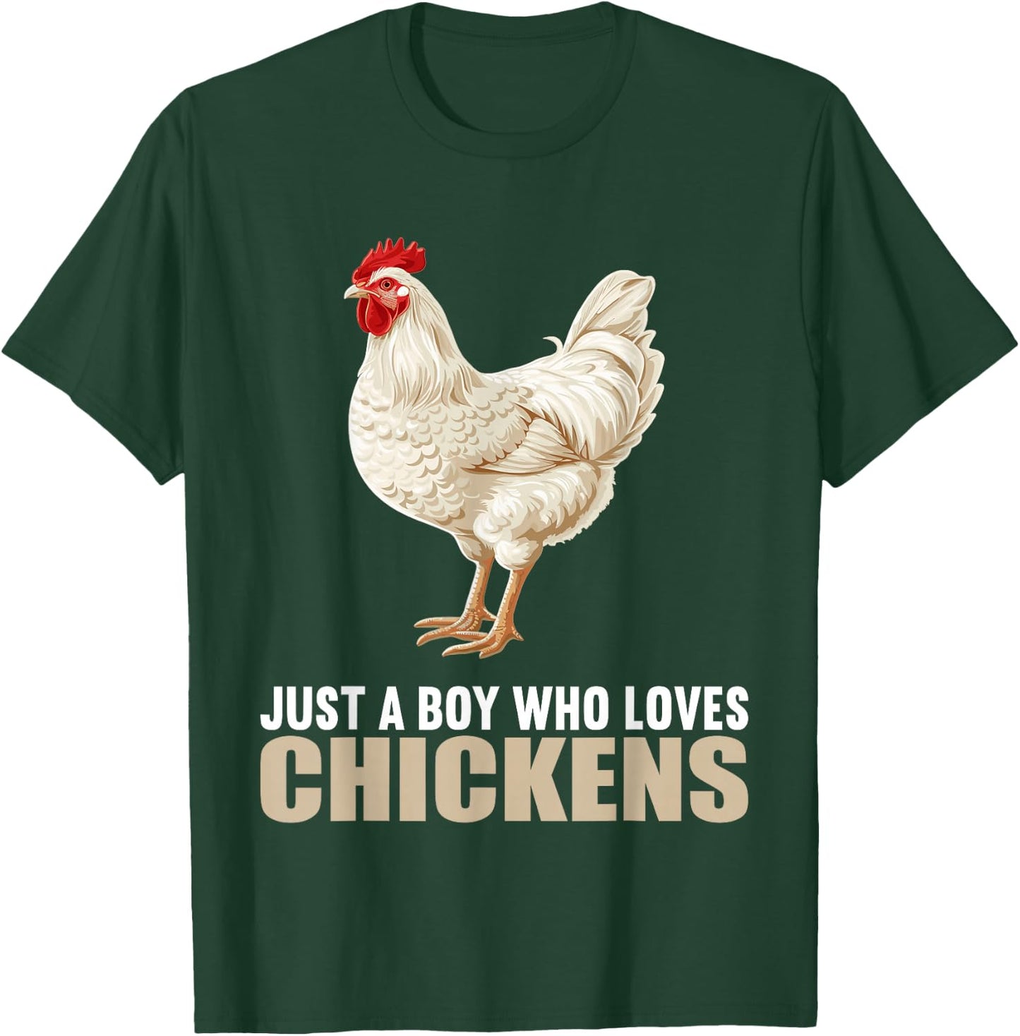 Just a Boy who loves Chickens Chicken T-Shirt - T-Shirt | Forest