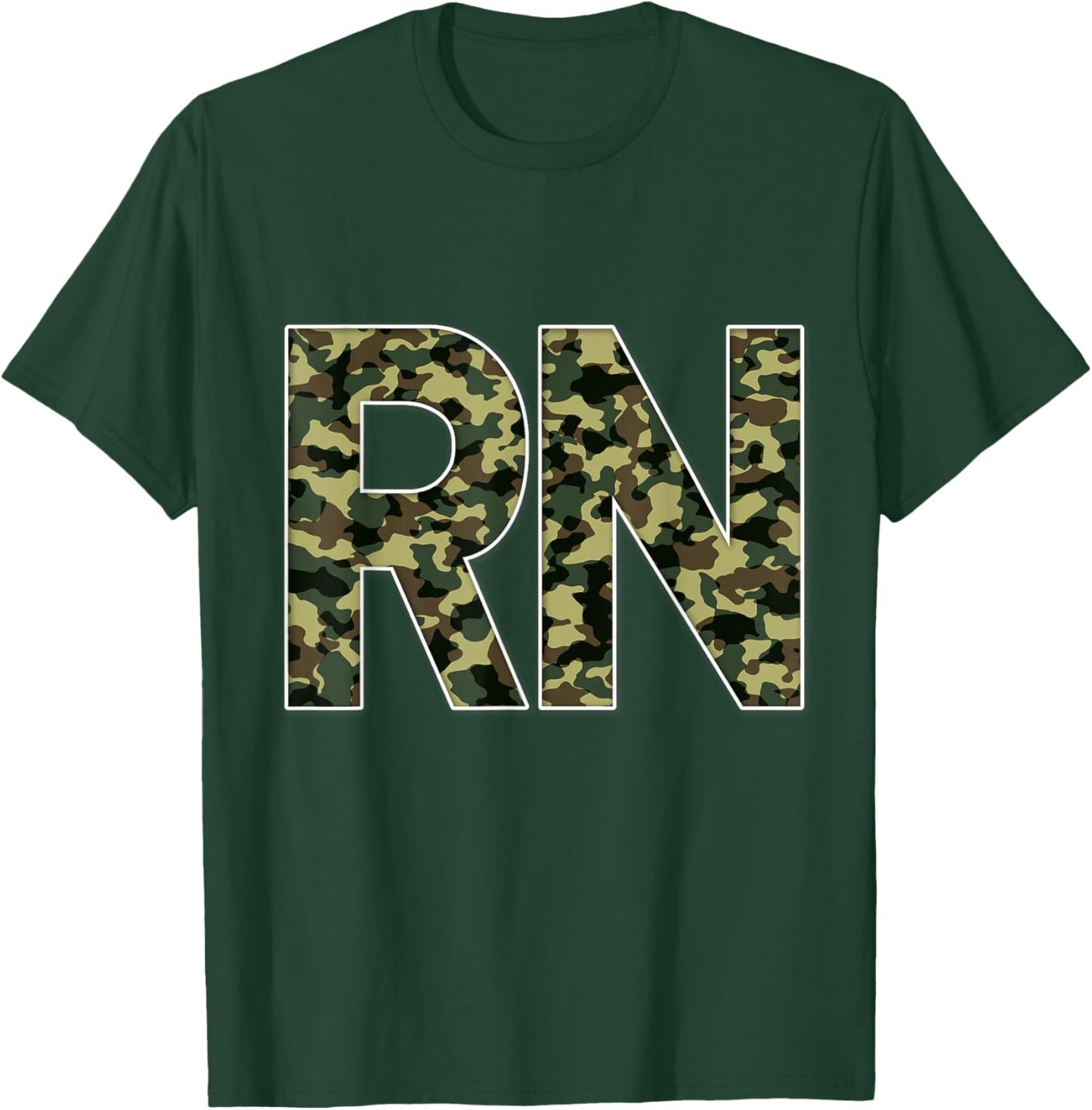 RN Nurses Camouflage RN Registered Nurses T-Shirt - T-Shirt | Forest