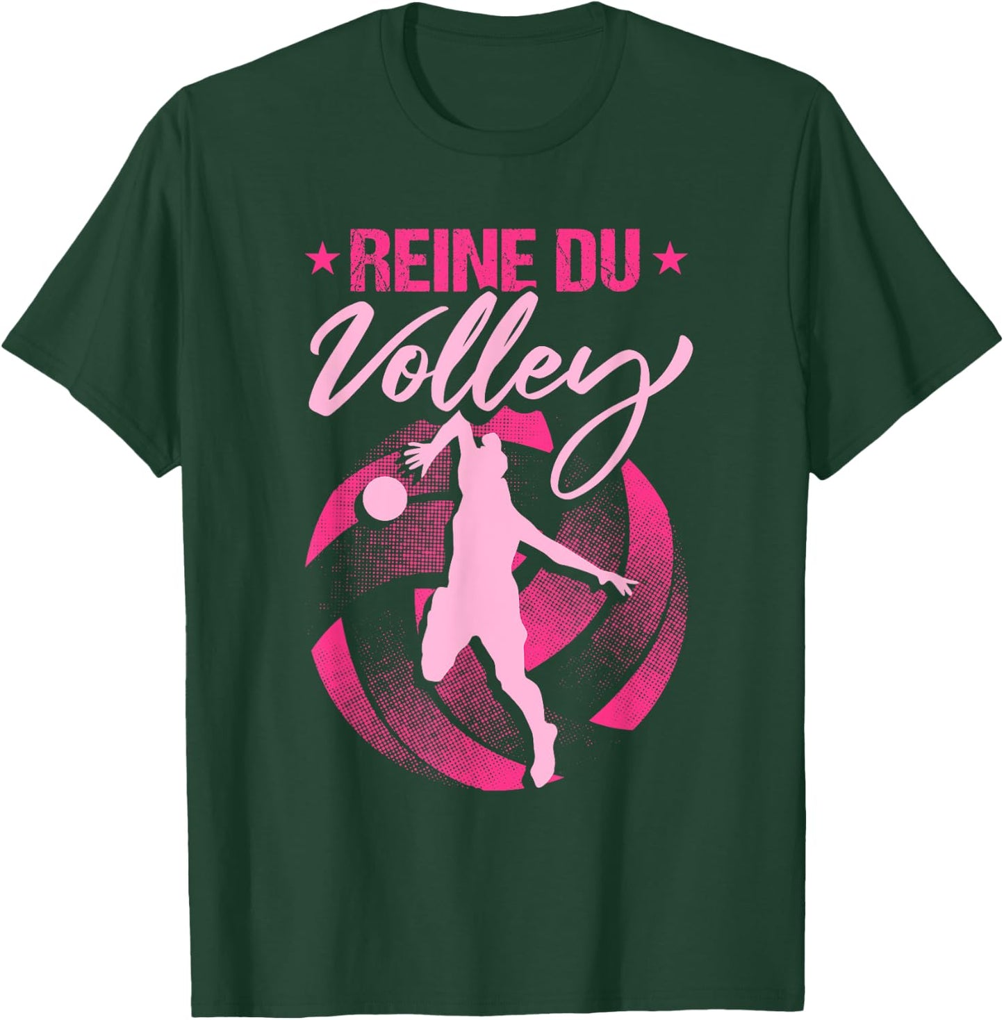 Girls Voleyball Women Queen Of Volleyball Humour Volleyball T-Shirt - T-Shirt | Forest