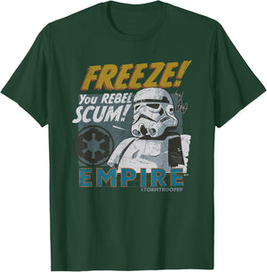 Star Wars Empire Stormtrooper Freeze You Rebel Scum! T-Shirt - T-Shirt | Forest