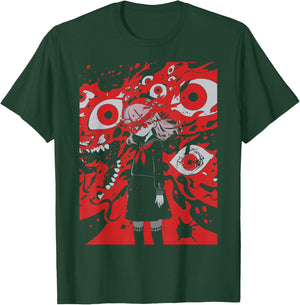 Anime Manga Ghoul Girl | Horror Creepy | Pastel Goth Grunge T-Shirt - T-Shirt | Forest