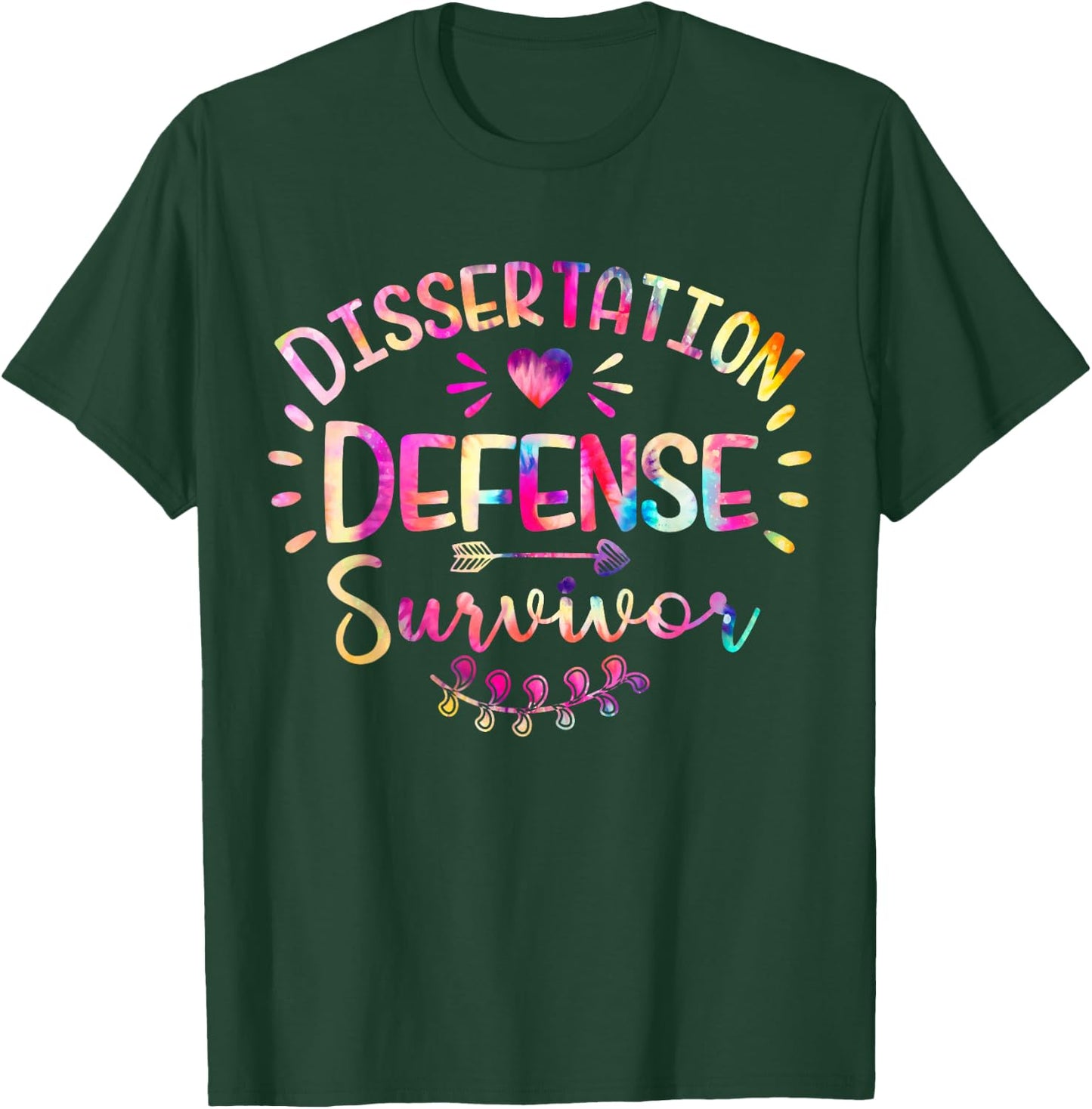 Dissertation Defense Survivor PHD Graduation Announcement T-Shirt - T-Shirt | Forest