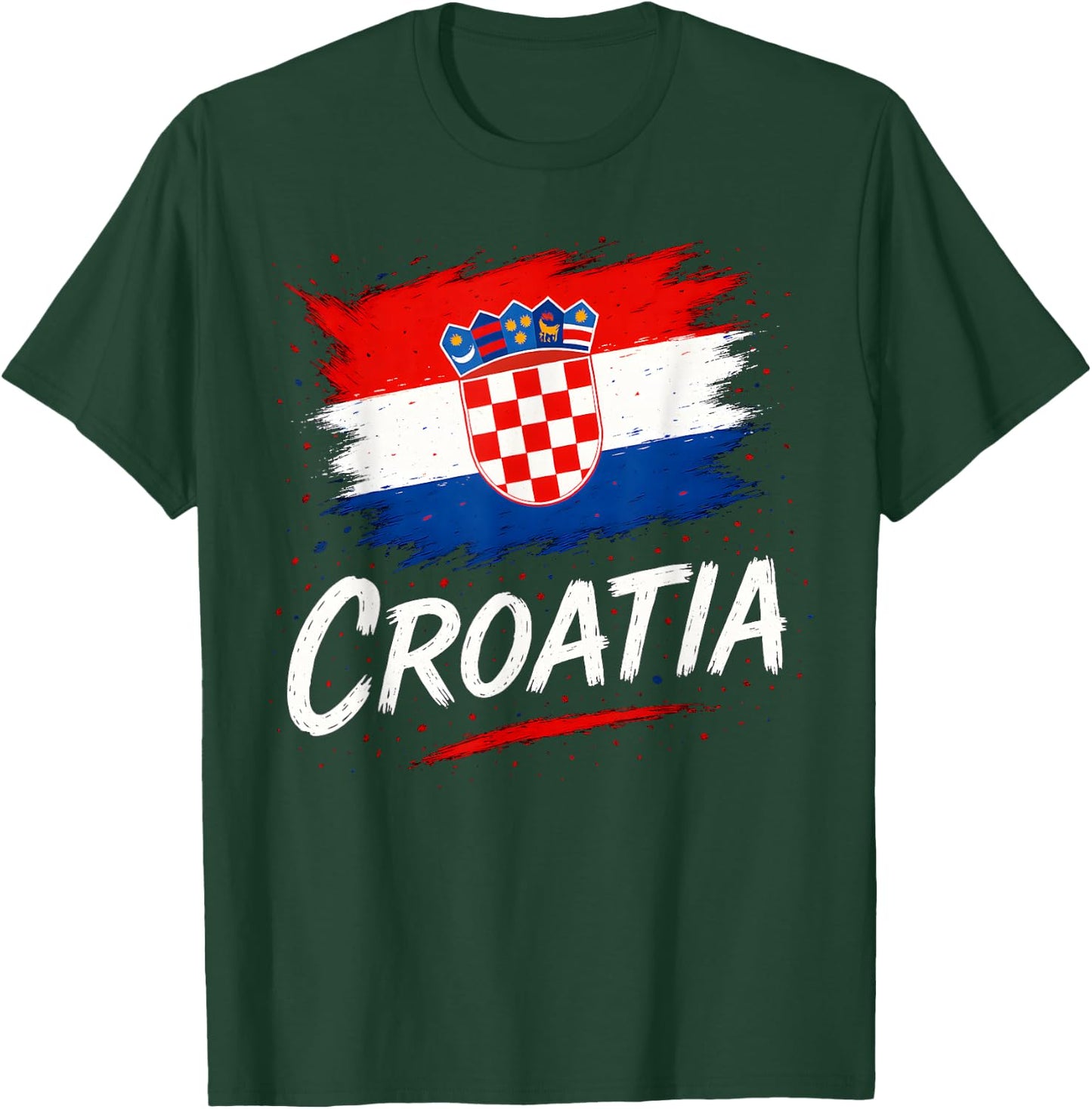 Croatia Croatian Flag T-Shirt - T-Shirt | Forest