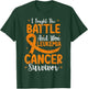 I Fought The Battle And Won Leukemia Cancer Survivor Ribbon T-Shirt - T-Shirt | Forest