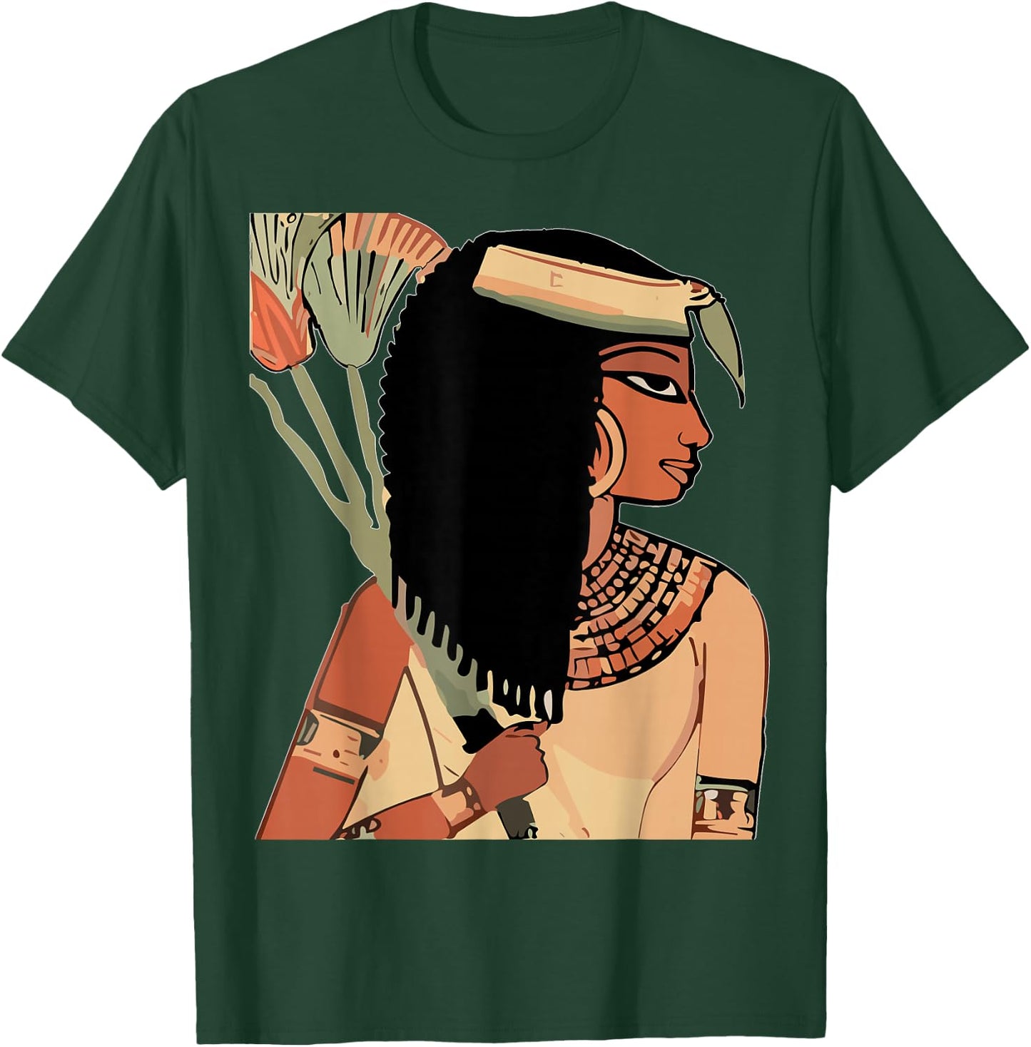 Ancient Egyptian Kemet Art Black kemetic Queen T-Shirt - T-Shirt | Forest