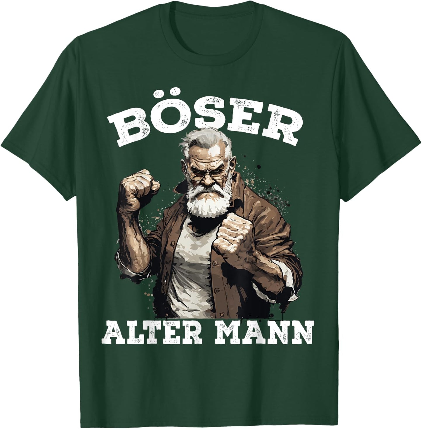 Böser Alter Mann Hardrock Heavy Metal Opa T-Shirt - T-Shirt | Forest