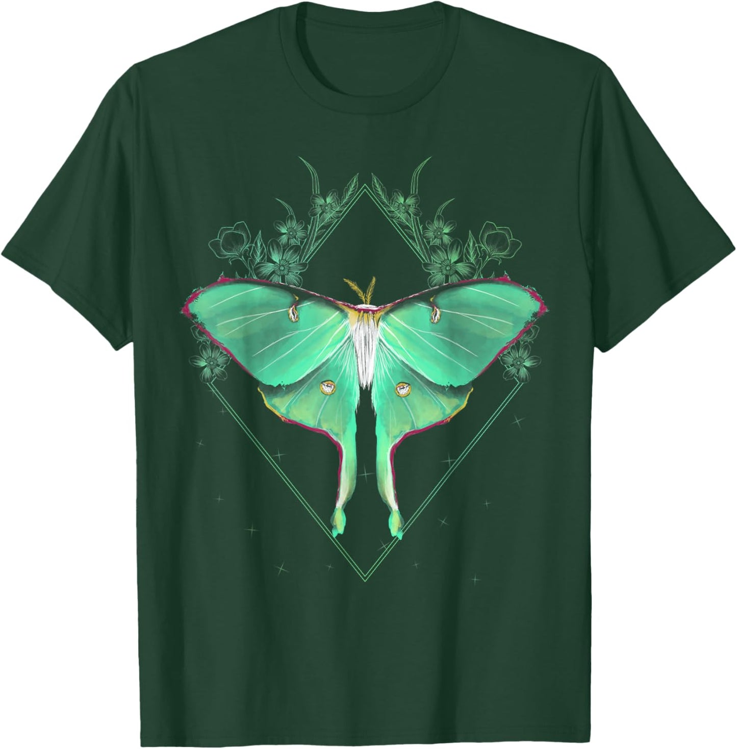 Cute Luna Moth Beautiful Butterfly Insect Lover Themed Small T-Shirt - T-Shirt | Forest