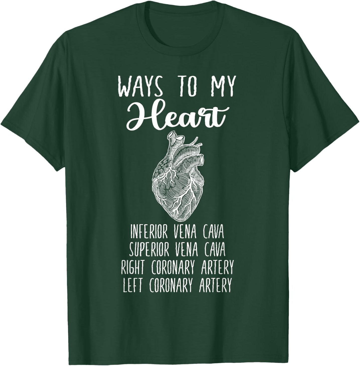 Funny Cardiology Heart Cardiologist Gift Medical Student T-Shirt - T-Shirt | Forest