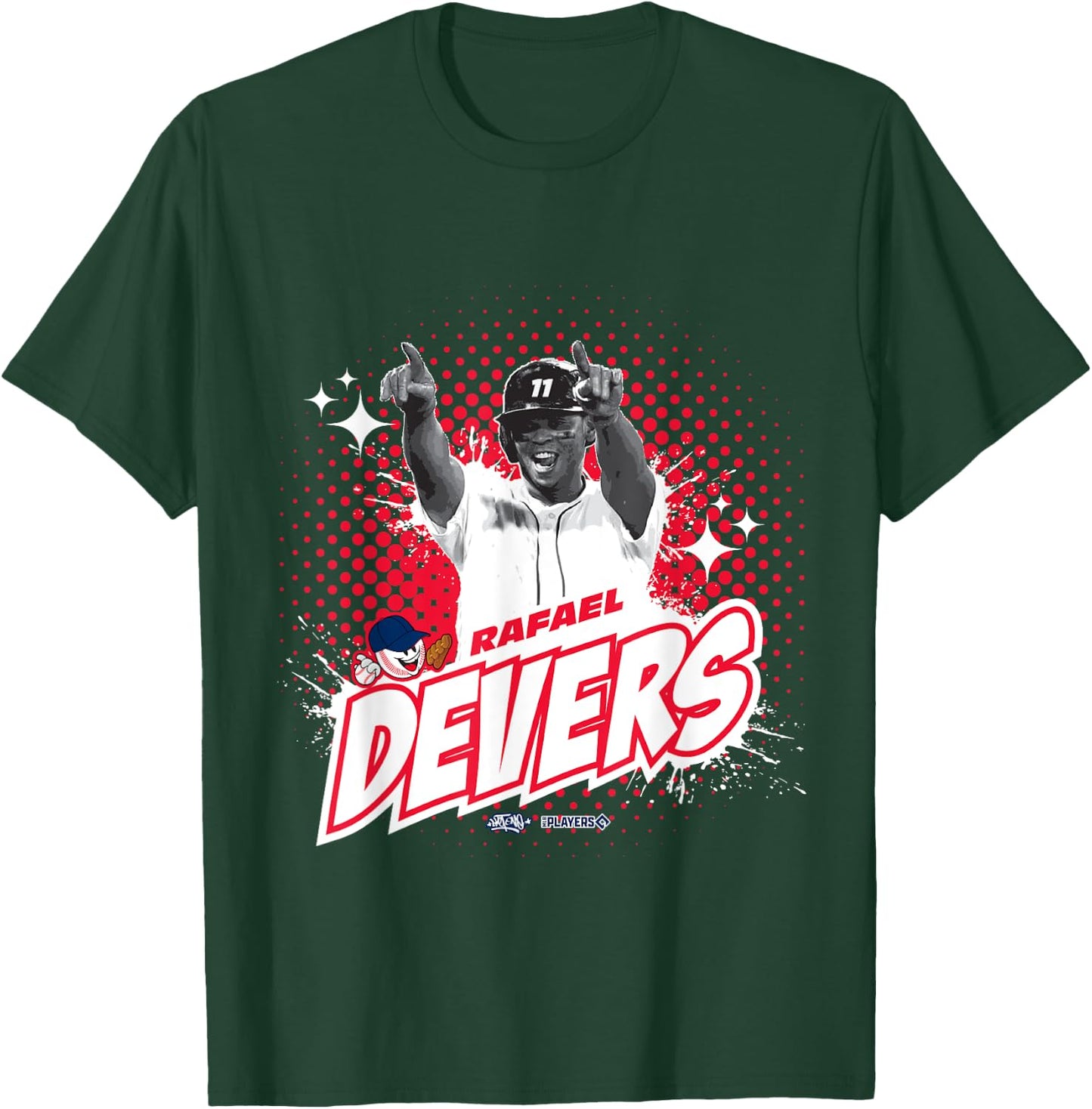 Rafael Devers Boston Baseball Sket One x MLB Players T-Shirt - T-Shirt | Forest