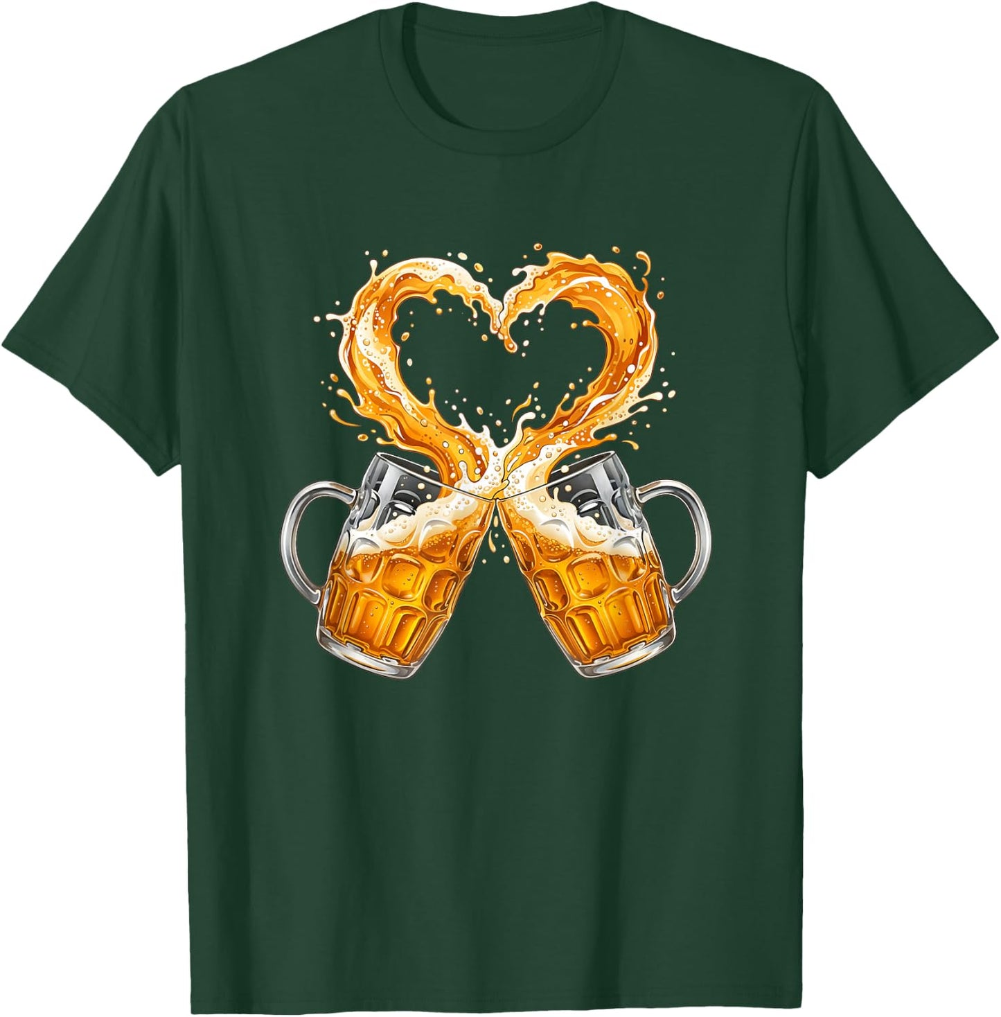 Bier Herren Trachtenshirt Männer Geschenk Bier Sauf T-Shirt - T-Shirt | Forest