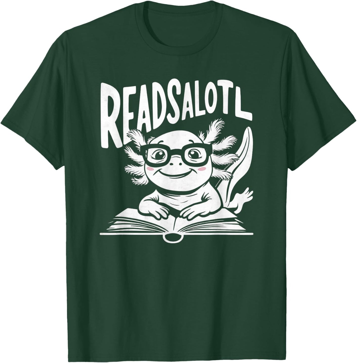 Reads Alotl T-Shirt - T-Shirt | Forest