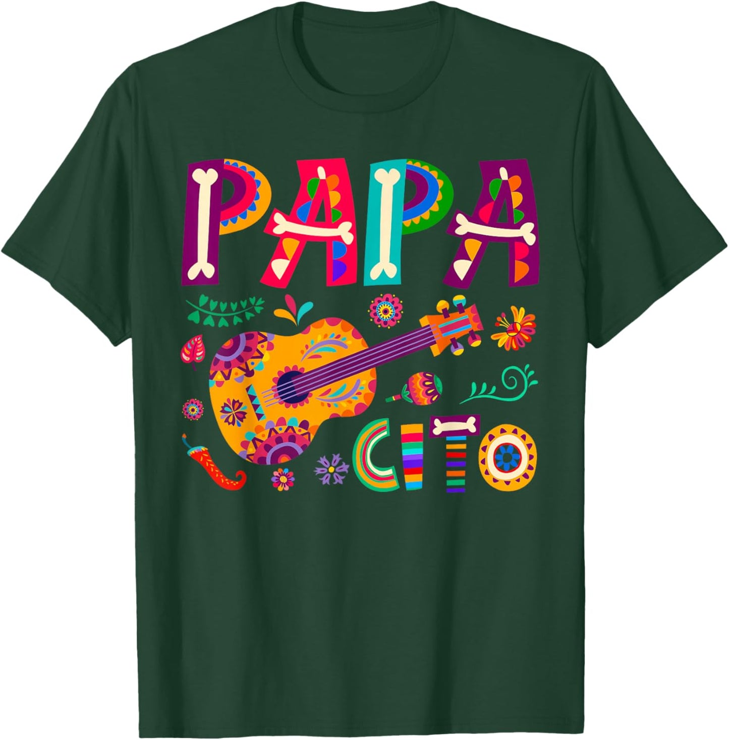 Cinco De Mayo Papacito Flower Papa Cito Mexican T-Shirt - T-Shirt | Forest