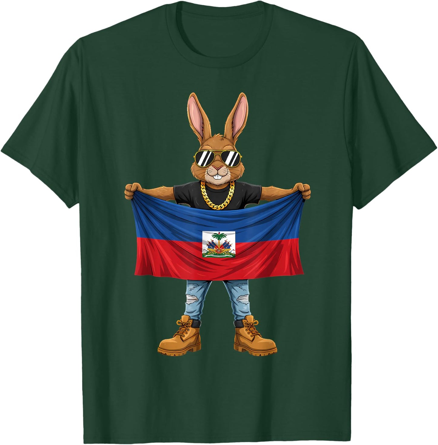 Drapeau haïtien Racines haïtiennes T-Shirt - T-Shirt | Forest