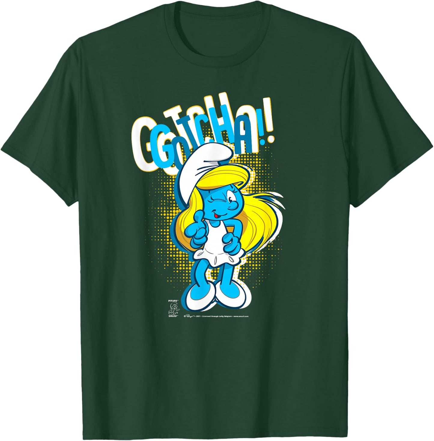 The Smurfs Smurfette Gotcha! Winky face T-Shirt - T-Shirt | Forest