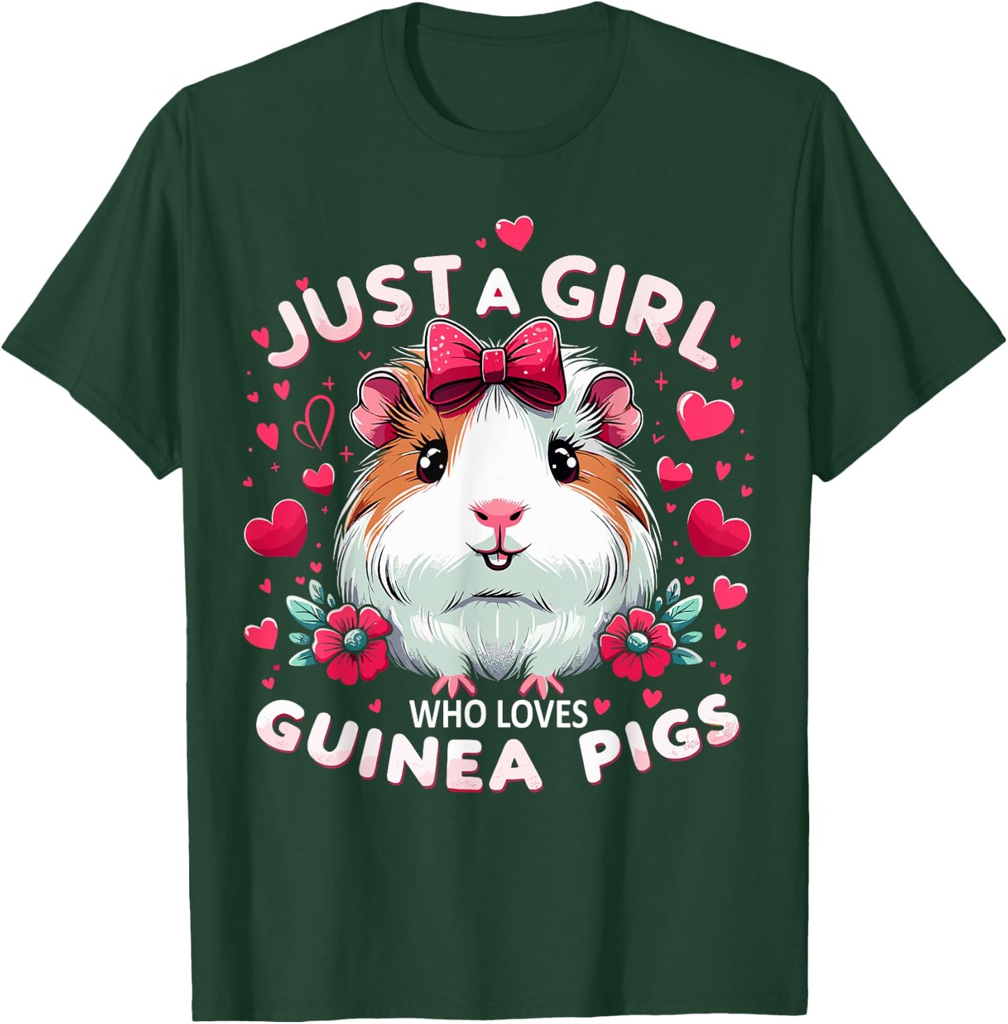 Just A Girl Who Loves Guinea Pigs Lover Mom T-Shirt - T-Shirt | Forest