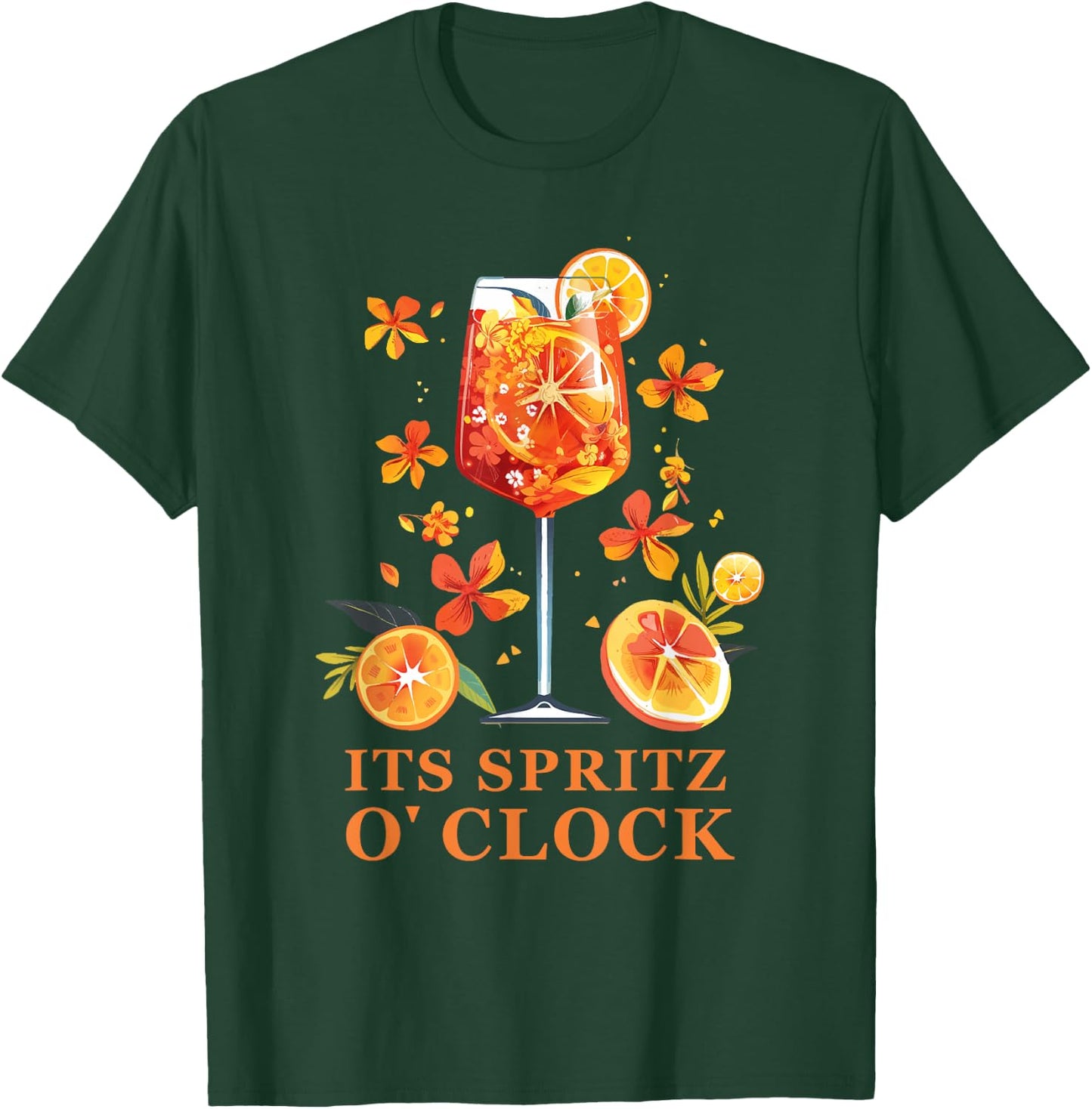Its Spritz O Clock Aperrollin Outfit for Cocktail Sayings , black, S T-Shirt - T-Shirt | Forest