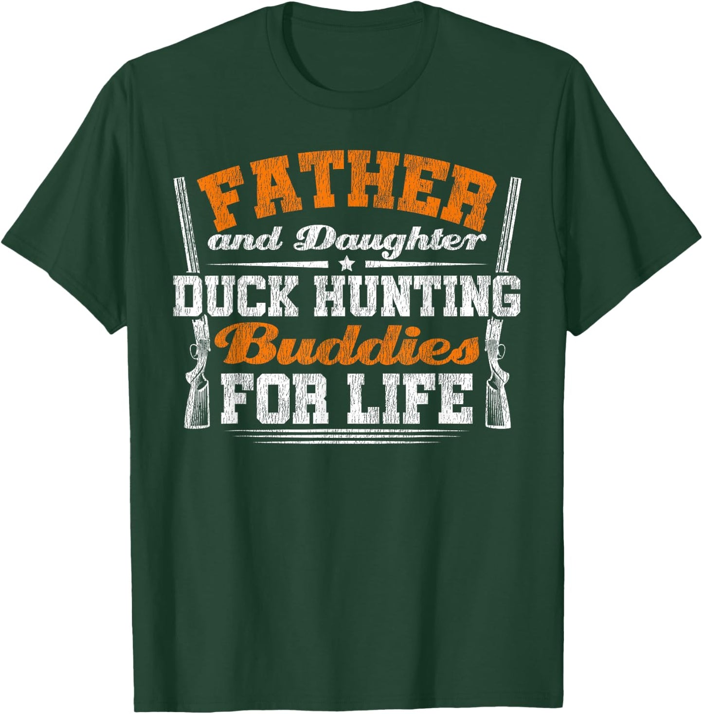 Duck Hunting Hunter Dad Daughter Vintage Father And Daughter T-Shirt - T-Shirt | Forest
