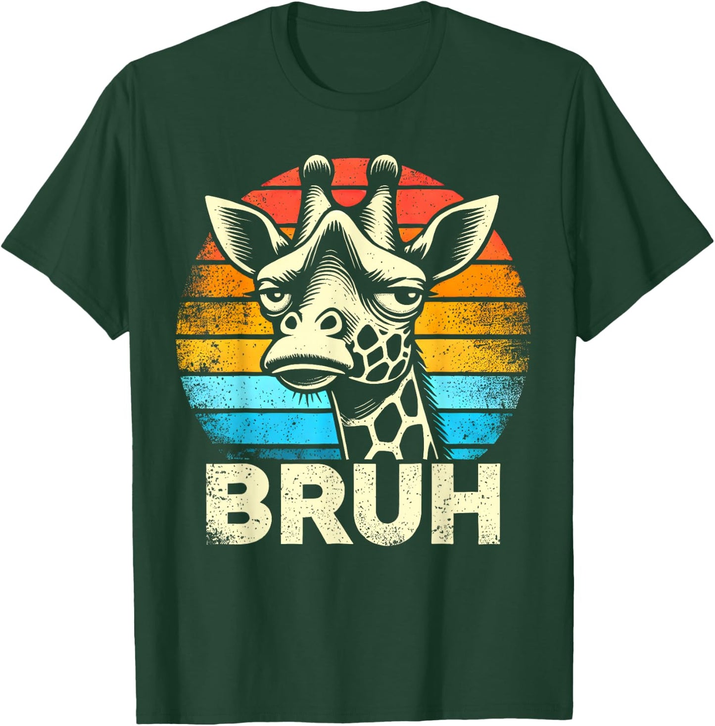 Funny Graphic Meme Giraffe Bruh for Boys Girls Men Women T-Shirt - T-Shirt | Forest