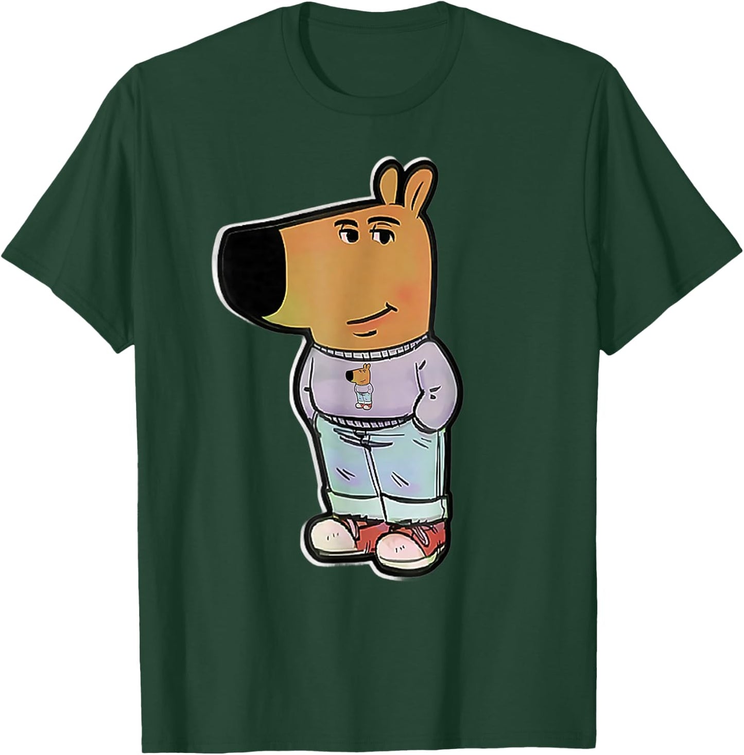 My new character DOUBLE Stylish chill guy meme T-Shirt - T-Shirt | Forest