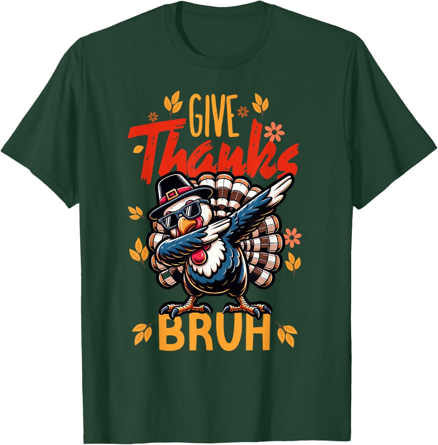 Boys Thanksgiving Bruh Give Thanks Bro T-Shirt - T-Shirt | Forest