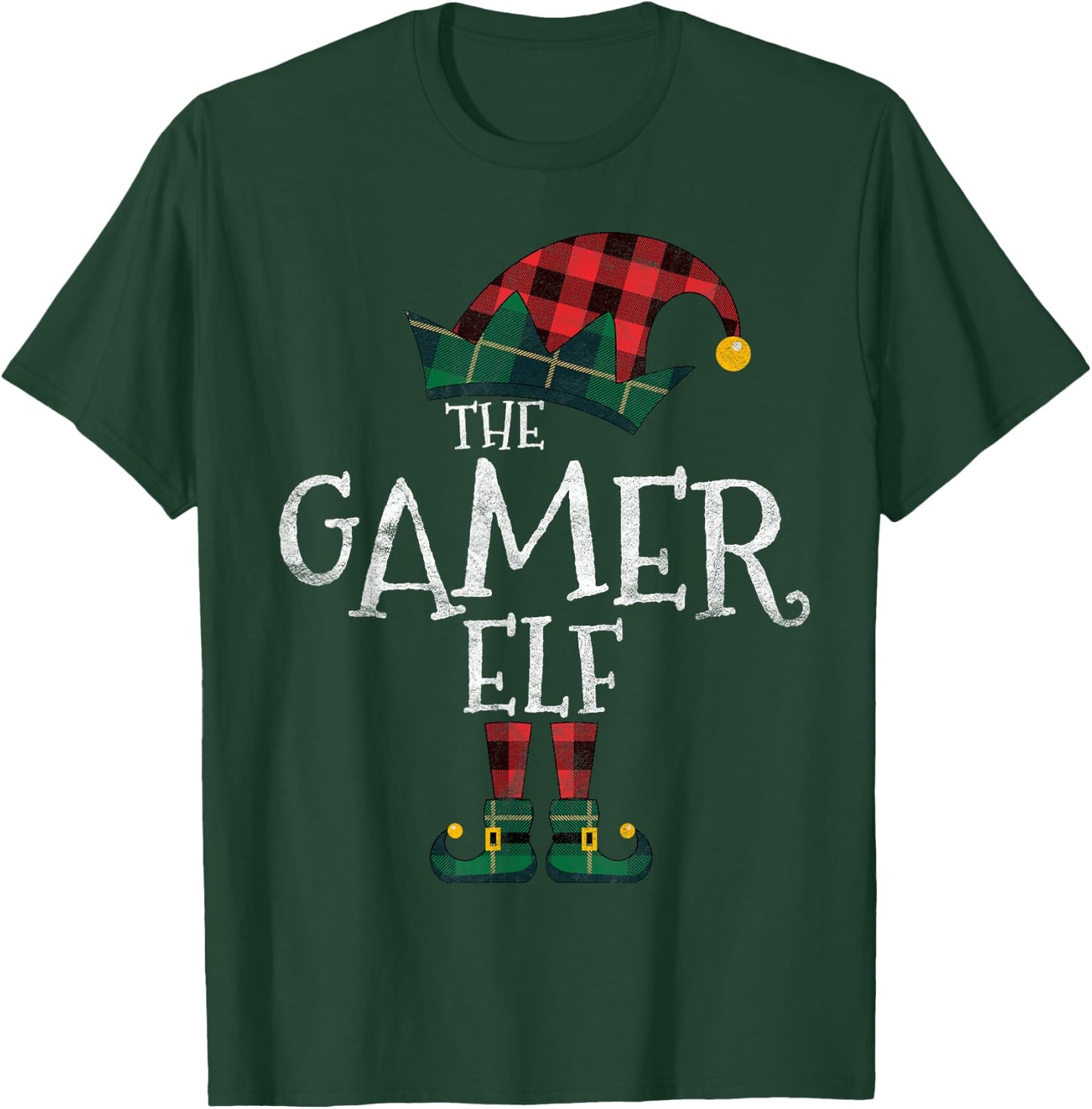The Gamer Elf Matching Family Group Gift Funny Christmas T-Shirt - T-Shirt | Forest