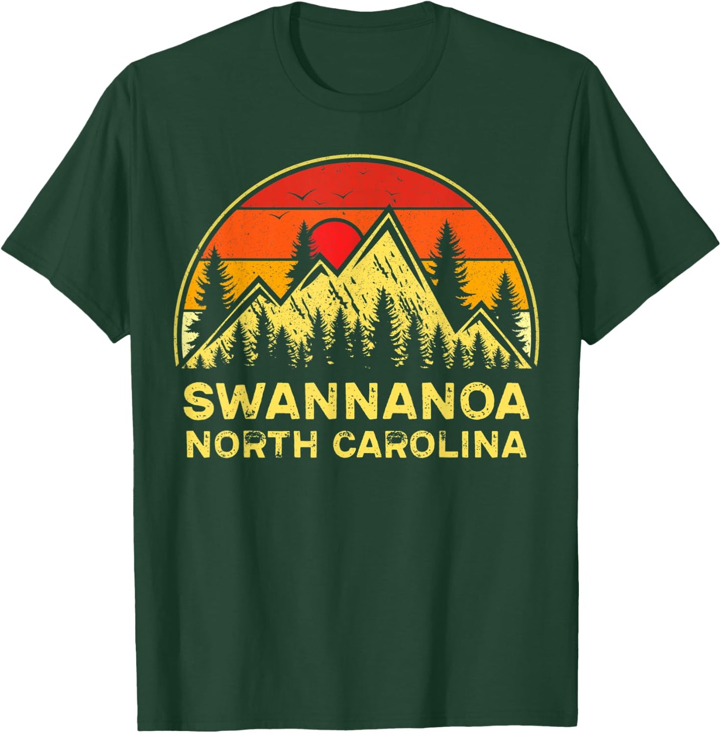 Retro Swannanoa North Carolina Souvenir NC Mountains Hiking T-Shirt - T-Shirt | Forest
