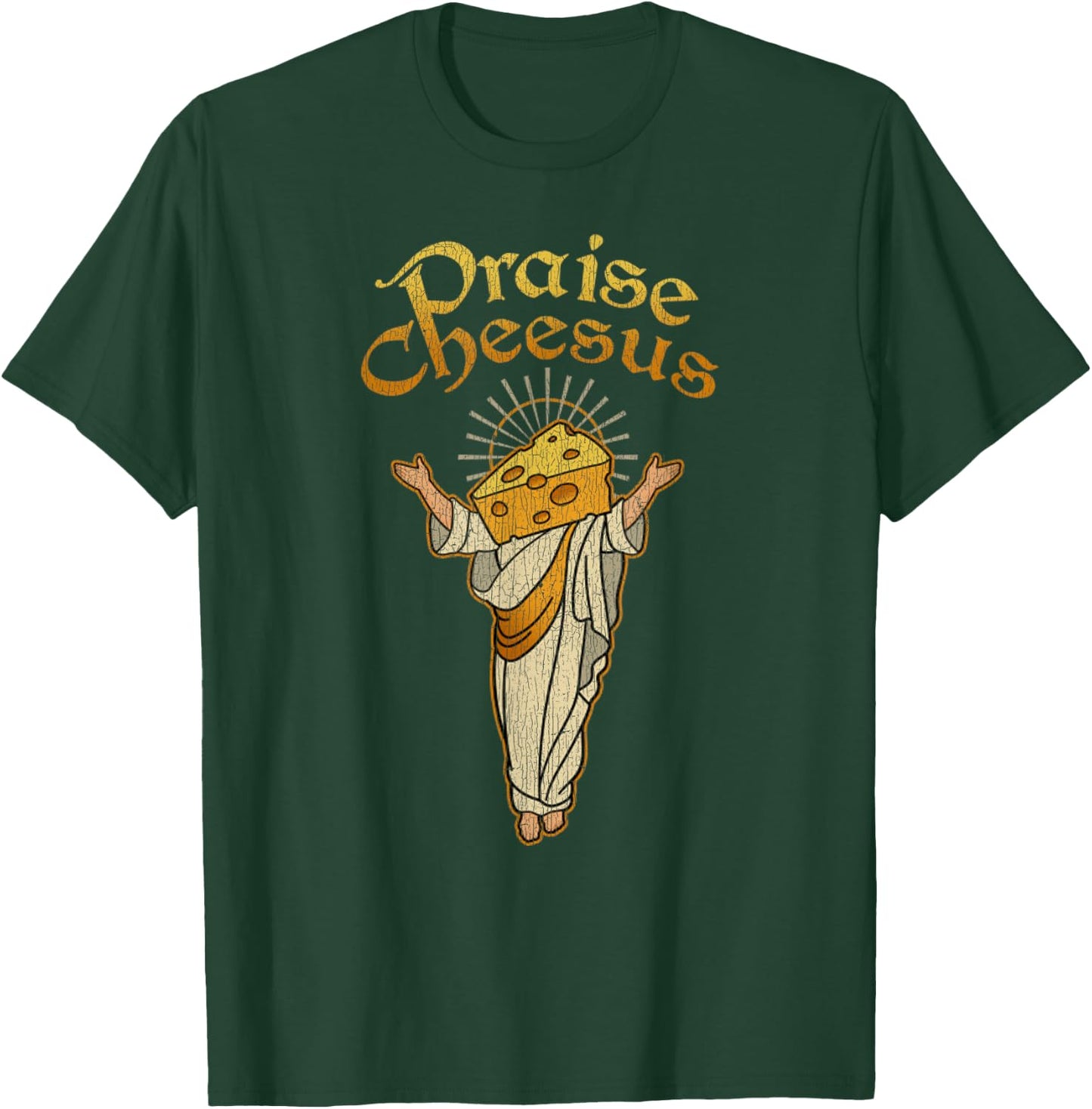 Vintage Praise Cheesus Cheese T-Shirt - T-Shirt | Forest