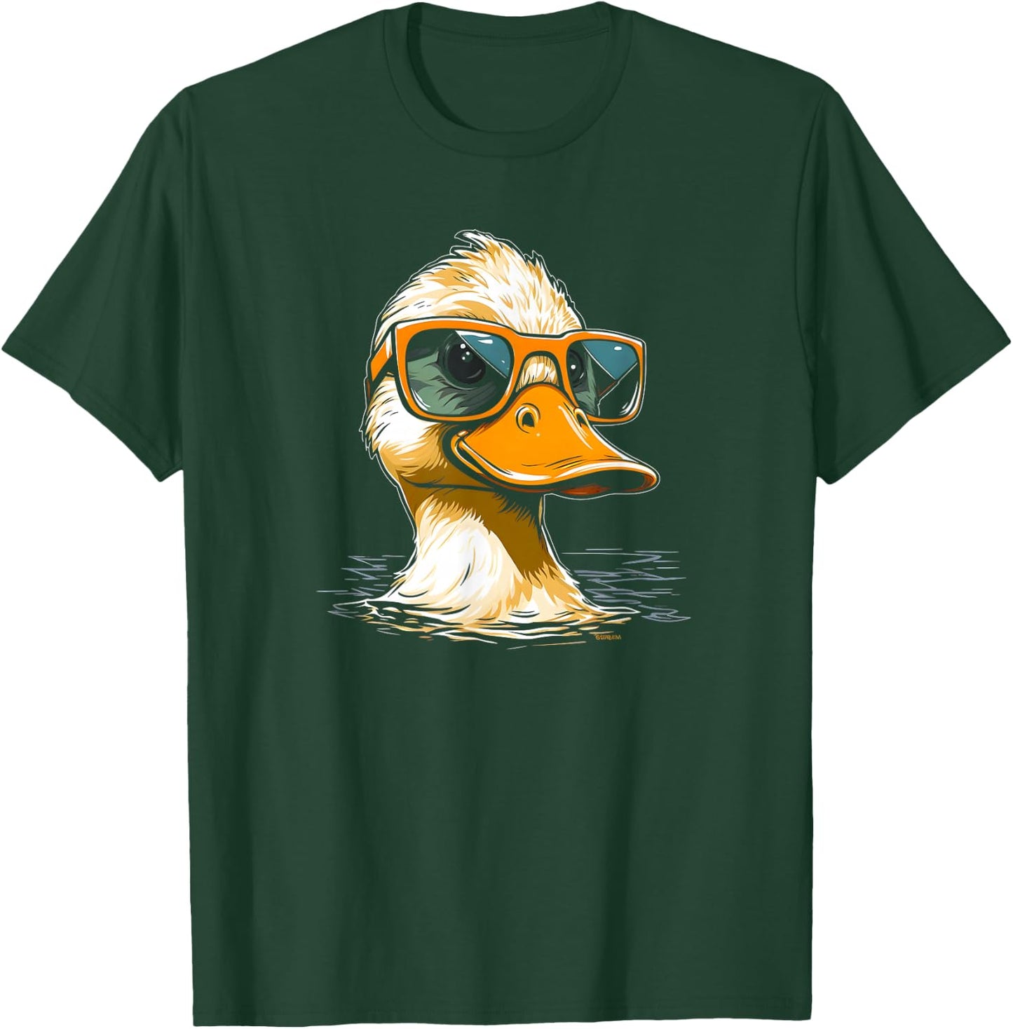 Cool Duck with Sunglasses / Funny 1980s Duck T-Shirt - T-Shirt | Forest