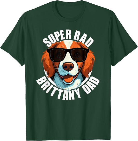 Brittany Spaniel Dad Funny Dog Father T-Shirt - T-Shirt | Forest