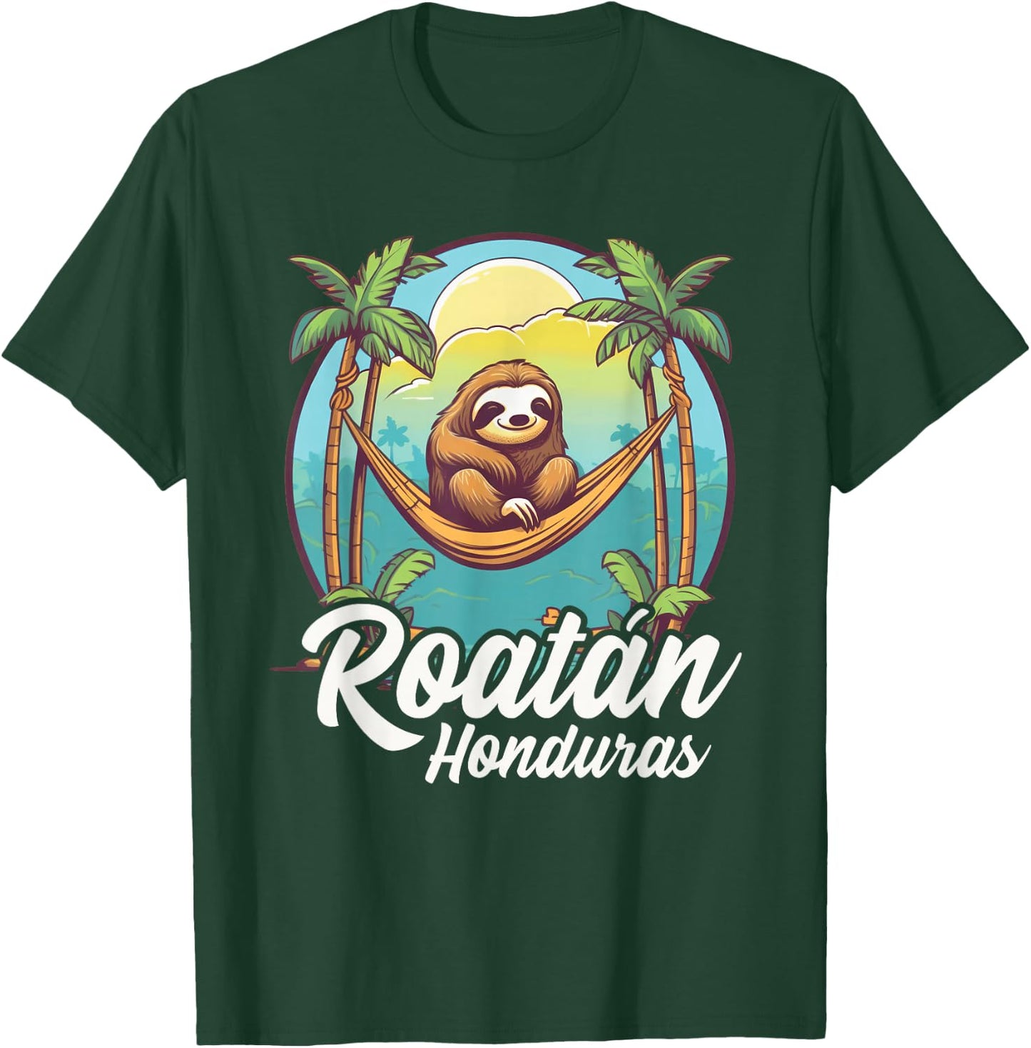 Roatan Sloth, Roatan Honduras Sloth, Roatan T-Shirt - T-Shirt | Forest