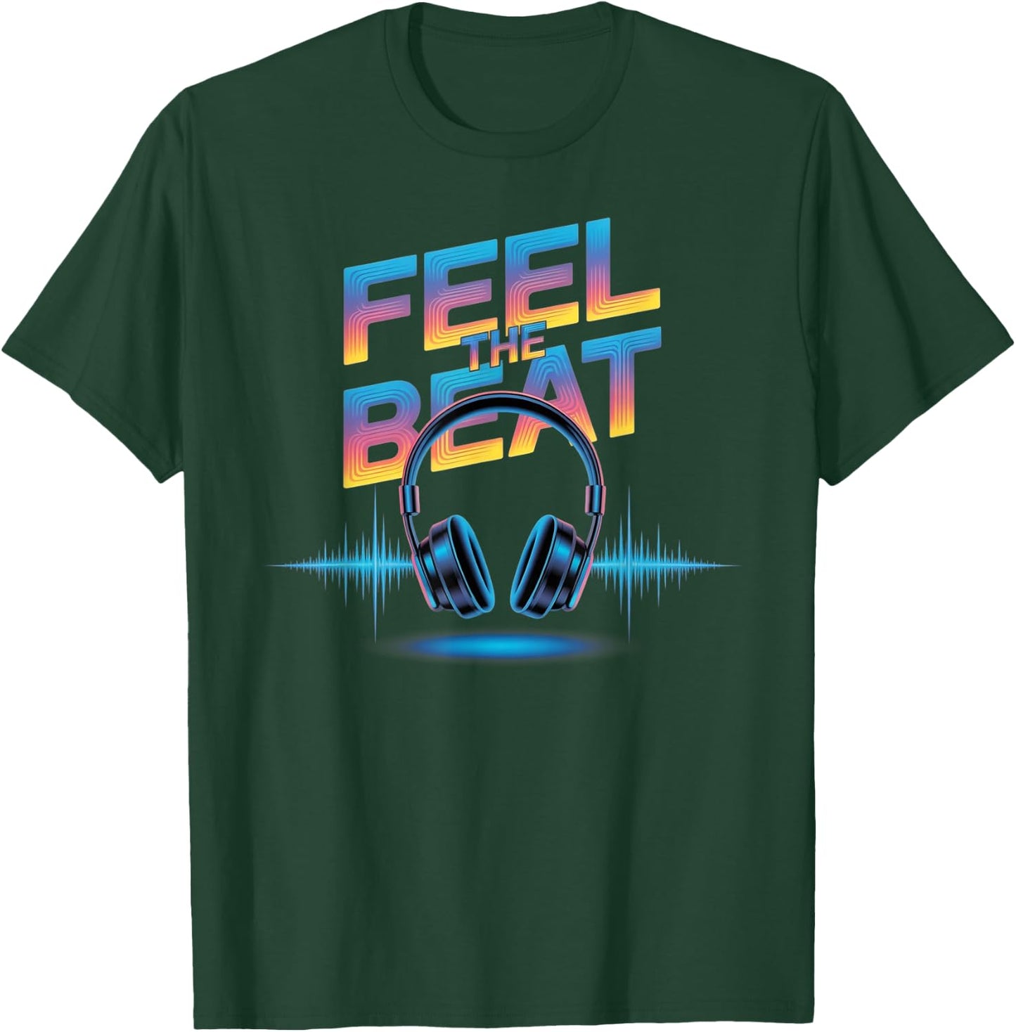 Men's DJ Shirts Music Headphone T-Shirt - T-Shirt | Forest