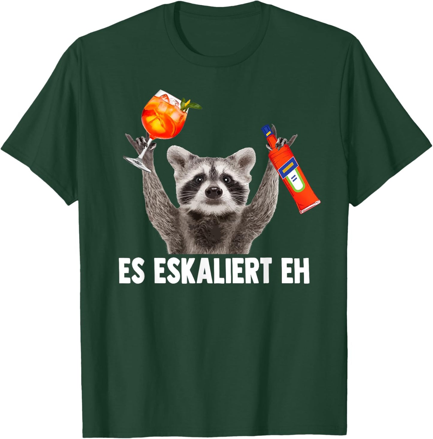 PEDRO SPRITZ COLLECTION X Waschbär Meme Spritz Black Adult Small V-Neck Short Sleeve T-Shirt - T-Shirt | Forest