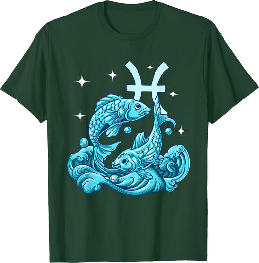 Pisces Zodiac Sign T-Shirt - T-Shirt | Forest