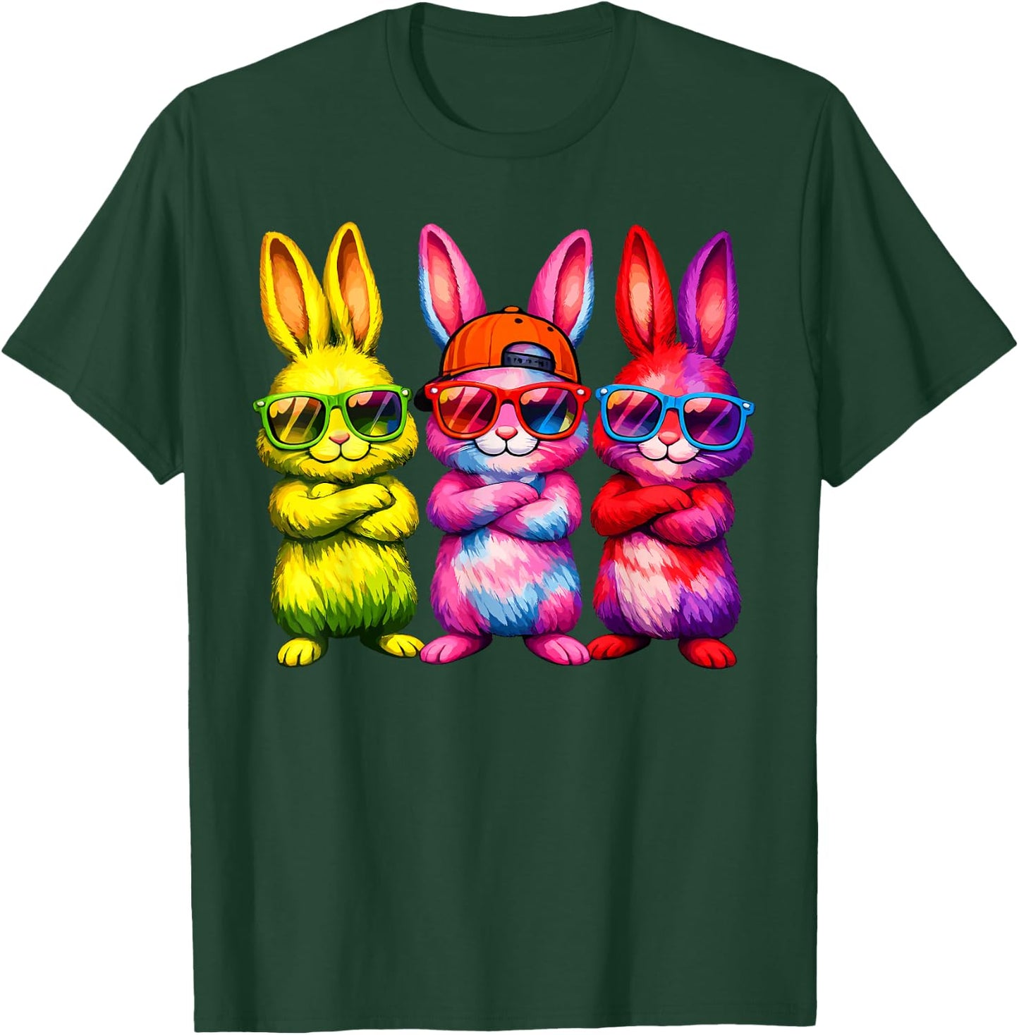 Lustige Osterhase Coole Hasen Kinder für Ostern Jungen Mädchen T-Shirt - T-Shirt | Forest